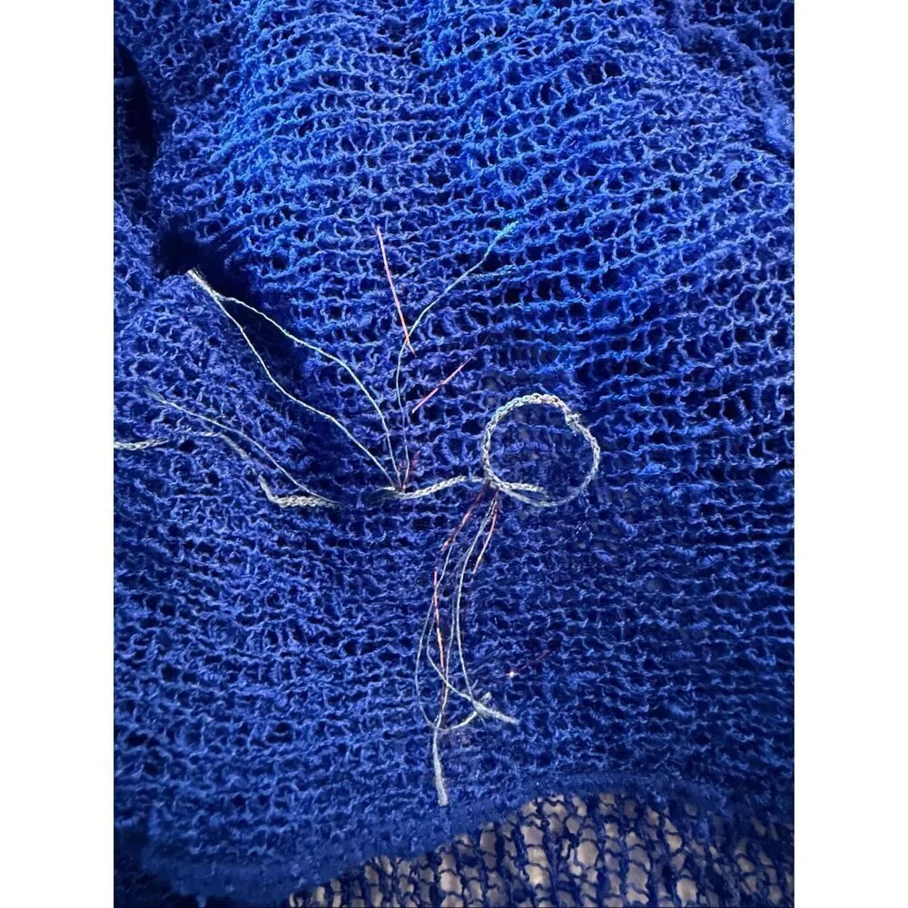 Nordstrom blue artistic scarf wrap